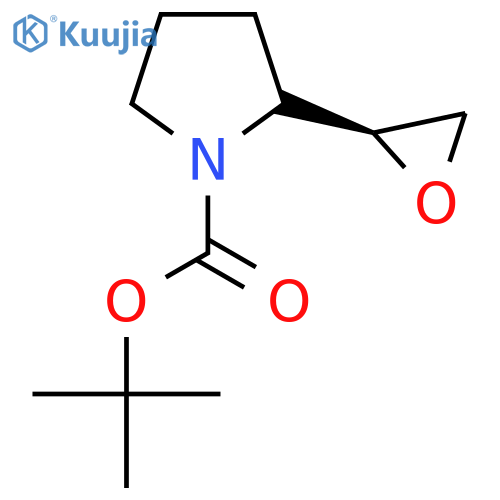 tert-butyl 2-(2S)-oxiran-2-ylpyrrolidine-1-carboxylate structure