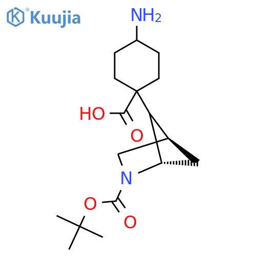 4-amino-1-(1S,4R)-2-(tert-butoxy)carbonyl-2-azabicyclo2.1.1hexan-5-ylcyclohexane-1-carboxylic acid structure