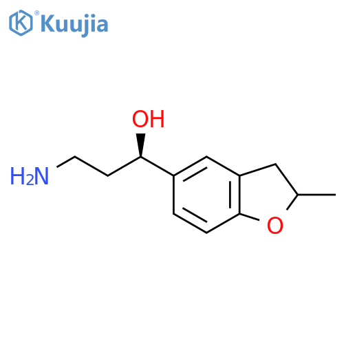 (1R)-3-amino-1-(2-methyl-2,3-dihydro-1-benzofuran-5-yl)propan-1-ol structure