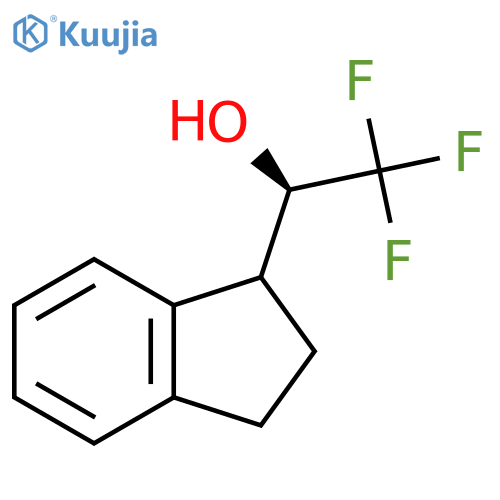(1R)-1-(2,3-dihydro-1H-inden-1-yl)-2,2,2-trifluoroethan-1-ol structure