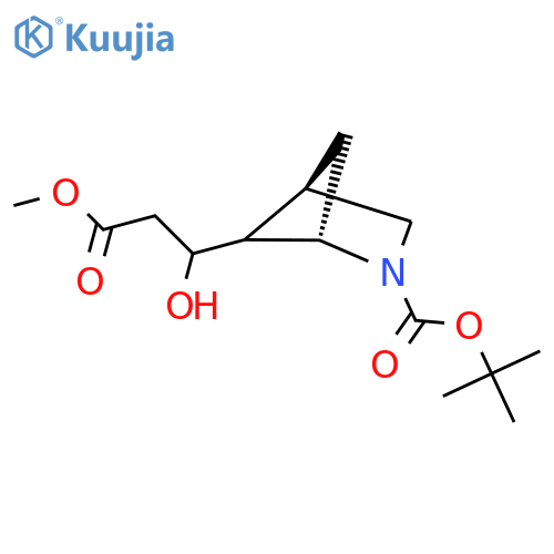 tert-butyl (1S,4R)-5-(1S)-1-hydroxy-3-methoxy-3-oxopropyl-2-azabicyclo2.1.1hexane-2-carboxylate structure