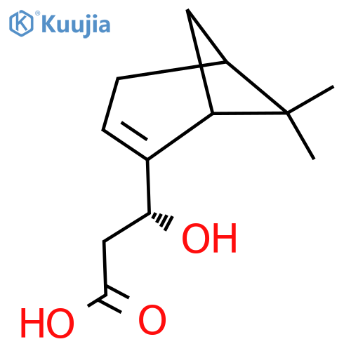 (3R)-3-{6,6-dimethylbicyclo3.1.1hept-2-en-2-yl}-3-hydroxypropanoic acid structure