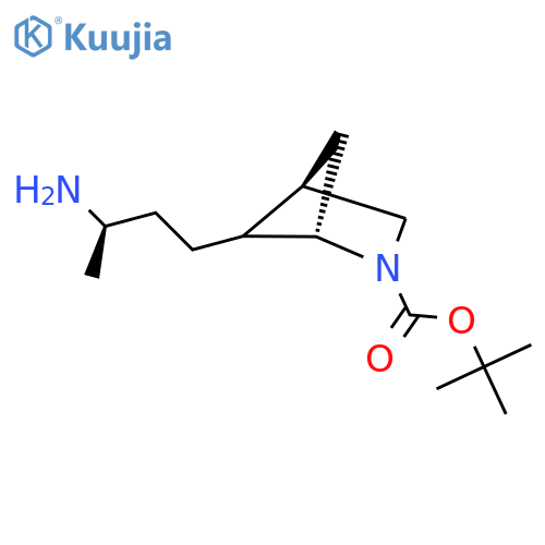 tert-butyl (1S,4R)-5-(3R)-3-aminobutyl-2-azabicyclo2.1.1hexane-2-carboxylate structure