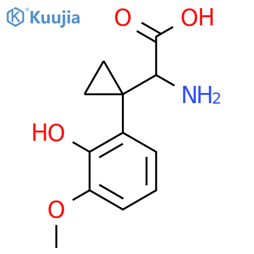 2-amino-2-1-(2-hydroxy-3-methoxyphenyl)cyclopropylacetic acid structure