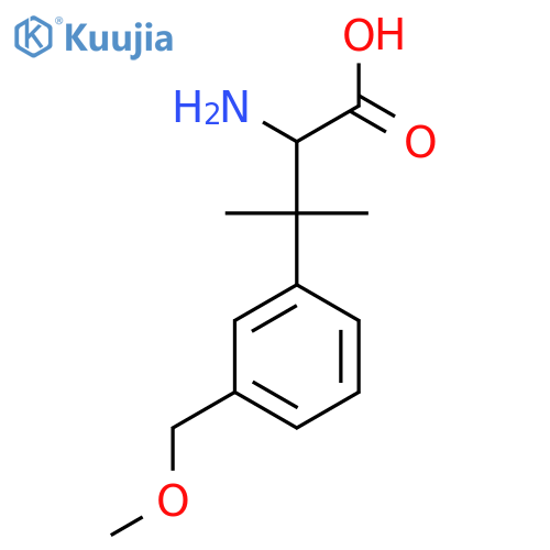2-amino-3-3-(methoxymethyl)phenyl-3-methylbutanoic acid structure