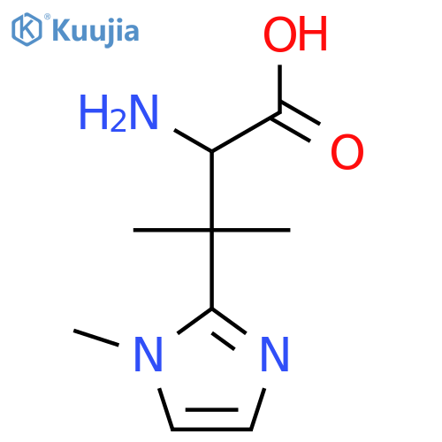 2-amino-3-methyl-3-(1-methyl-1H-imidazol-2-yl)butanoic acid structure