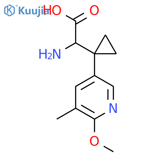 2-amino-2-1-(6-methoxy-5-methylpyridin-3-yl)cyclopropylacetic acid structure