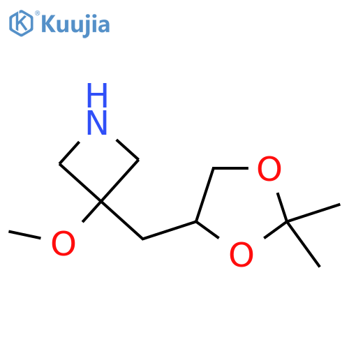 3-(2,2-dimethyl-1,3-dioxolan-4-yl)methyl-3-methoxyazetidine structure