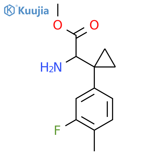 methyl 2-amino-2-1-(3-fluoro-4-methylphenyl)cyclopropylacetate structure