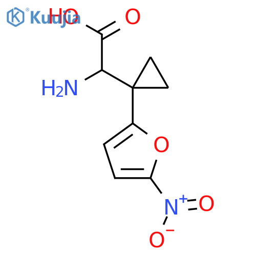 2-amino-2-1-(5-nitrofuran-2-yl)cyclopropylacetic acid structure