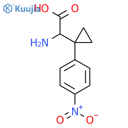 2-amino-2-1-(4-nitrophenyl)cyclopropylacetic acid structure