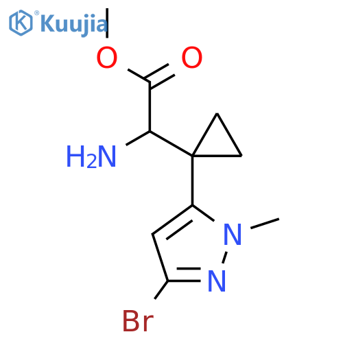 methyl 2-amino-2-1-(3-bromo-1-methyl-1H-pyrazol-5-yl)cyclopropylacetate structure