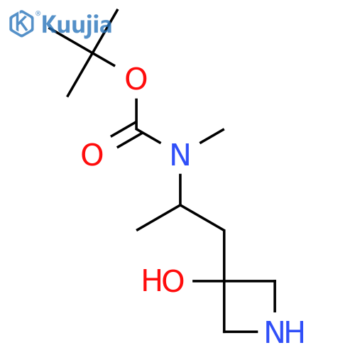 tert-butyl N-1-(3-hydroxyazetidin-3-yl)propan-2-yl-N-methylcarbamate structure