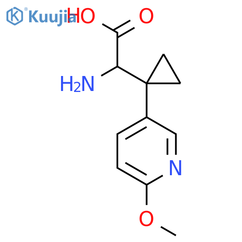2-amino-2-1-(6-methoxypyridin-3-yl)cyclopropylacetic acid structure