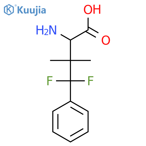2-amino-4,4-difluoro-3,3-dimethyl-4-phenylbutanoic acid structure