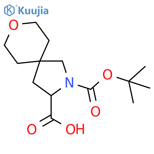 2-(tert-butoxy)carbonyl-8-oxa-2-azaspiro4.5decane-3-carboxylic acid structure