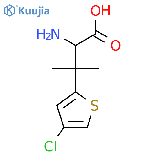2-amino-3-(4-chlorothiophen-2-yl)-3-methylbutanoic acid structure