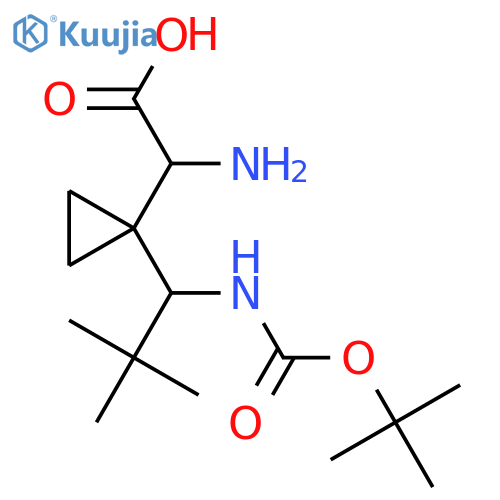 2-amino-2-1-(1-{(tert-butoxy)carbonylamino}-2,2-dimethylpropyl)cyclopropylacetic acid structure