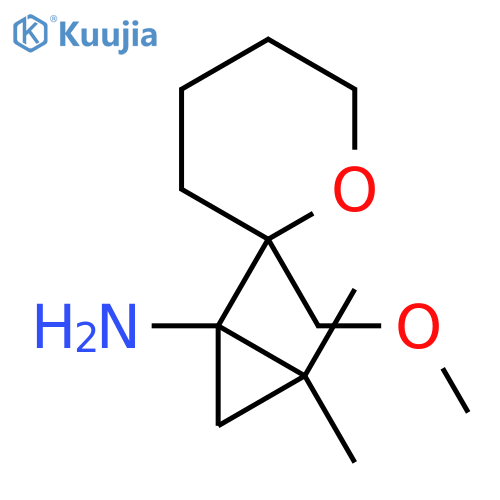 1-2-(methoxymethyl)oxan-2-yl-2,2-dimethylcyclopropan-1-amine structure