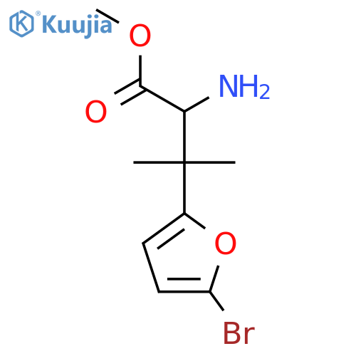 methyl 2-amino-3-(5-bromofuran-2-yl)-3-methylbutanoate structure