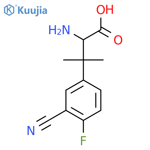 2-amino-3-(3-cyano-4-fluorophenyl)-3-methylbutanoic acid structure