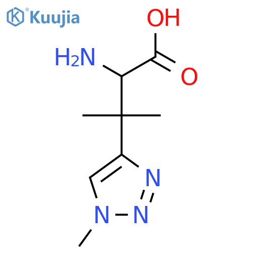 2-amino-3-methyl-3-(1-methyl-1H-1,2,3-triazol-4-yl)butanoic acid structure