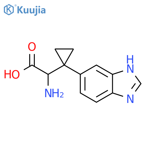 2-amino-2-1-(1H-1,3-benzodiazol-5-yl)cyclopropylacetic acid structure