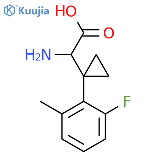 2-amino-2-1-(2-fluoro-6-methylphenyl)cyclopropylacetic acid structure