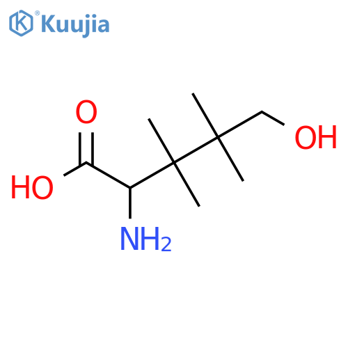 2-amino-5-hydroxy-3,3,4,4-tetramethylpentanoic acid structure