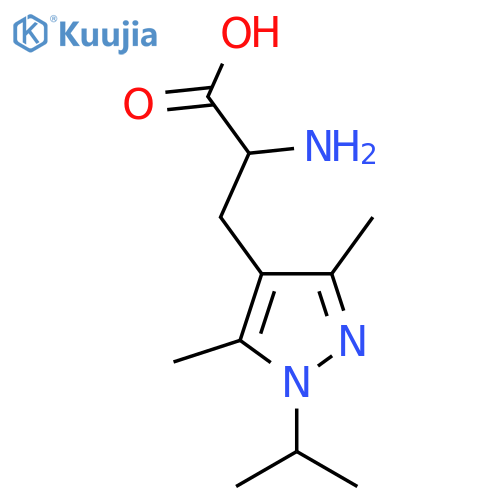 2-amino-3-3,5-dimethyl-1-(propan-2-yl)-1H-pyrazol-4-ylpropanoic acid structure