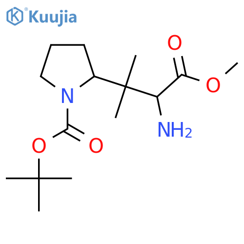 tert-butyl 2-(3-amino-4-methoxy-2-methyl-4-oxobutan-2-yl)pyrrolidine-1-carboxylate structure