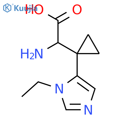 2-amino-2-1-(1-ethyl-1H-imidazol-5-yl)cyclopropylacetic acid structure