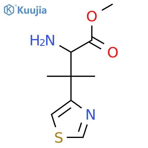 methyl 2-amino-3-methyl-3-(1,3-thiazol-4-yl)butanoate structure