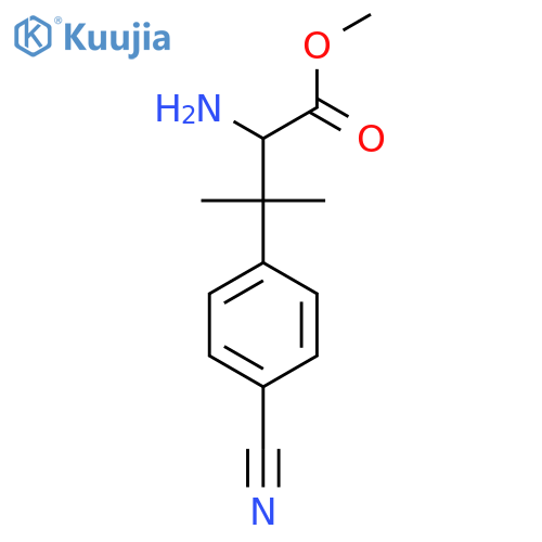 methyl 2-amino-3-(4-cyanophenyl)-3-methylbutanoate structure
