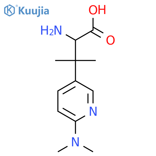 2-amino-3-6-(dimethylamino)pyridin-3-yl-3-methylbutanoic acid structure
