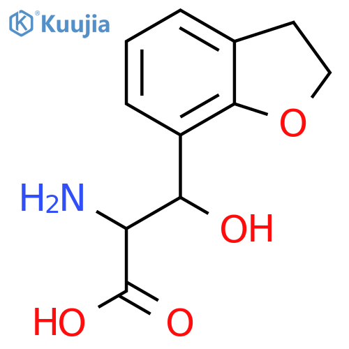 2-amino-3-(2,3-dihydro-1-benzofuran-7-yl)-3-hydroxypropanoic acid structure