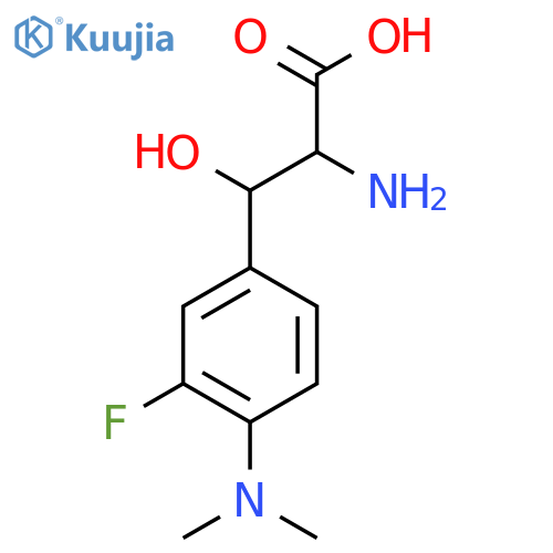 2-amino-3-4-(dimethylamino)-3-fluorophenyl-3-hydroxypropanoic acid structure