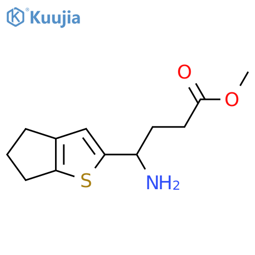methyl 4-amino-4-{4H,5H,6H-cyclopentabthiophen-2-yl}butanoate structure