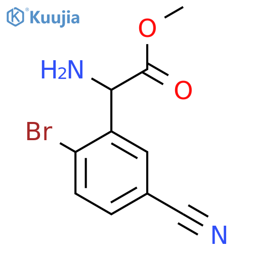 methyl 2-amino-2-(2-bromo-5-cyanophenyl)acetate structure