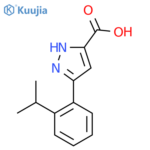 5-2-(propan-2-yl)phenyl-1H-pyrazole-3-carboxylic acid structure