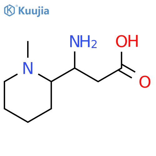 3-amino-3-(1-methylpiperidin-2-yl)propanoic acid structure