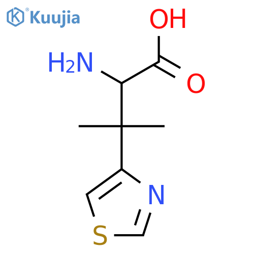 2-amino-3-methyl-3-(1,3-thiazol-4-yl)butanoic acid structure