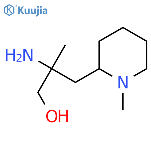 2-amino-2-methyl-3-(1-methylpiperidin-2-yl)propan-1-ol structure
