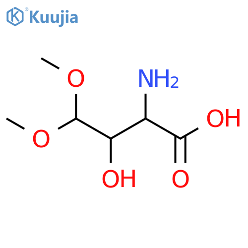 2-amino-3-hydroxy-4,4-dimethoxybutanoic acid structure