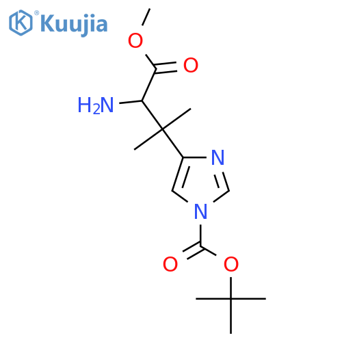 tert-butyl 4-(3-amino-4-methoxy-2-methyl-4-oxobutan-2-yl)-1H-imidazole-1-carboxylate structure