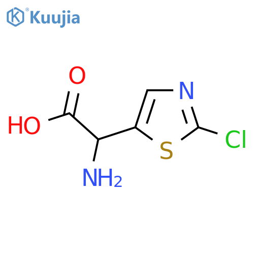 2-Amino-2-(2-chloro-1,3-thiazol-5-yl)acetic acid structure
