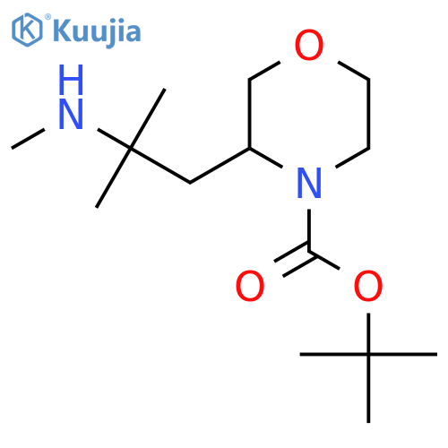 tert-butyl 3-2-methyl-2-(methylamino)propylmorpholine-4-carboxylate structure