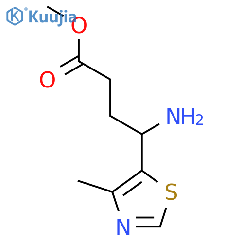 methyl 4-amino-4-(4-methyl-1,3-thiazol-5-yl)butanoate structure