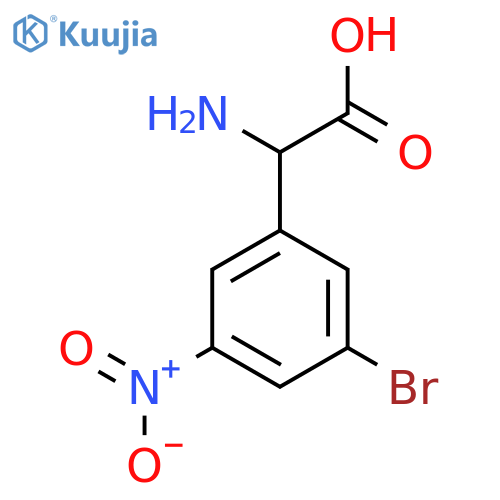 2-amino-2-(3-bromo-5-nitrophenyl)acetic acid structure