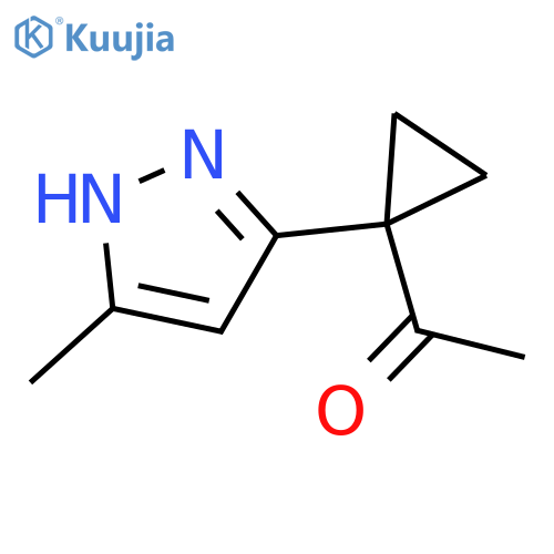 1-1-(5-methyl-1H-pyrazol-3-yl)cyclopropylethan-1-one structure